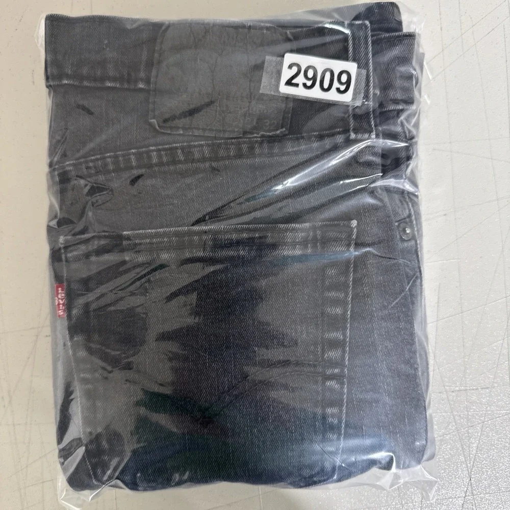 Levis 512 Jeans Mens Sz 32x32 (30x29) Black Slim Distressed Grunge Stretch Denim